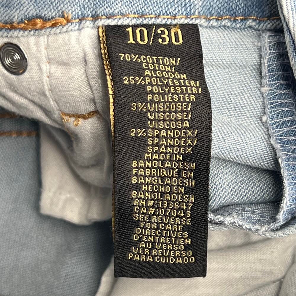 Rachel Rachel Roy Elevate Distressed Denim Jean Shorts Size 10 - Picture 3 of 5